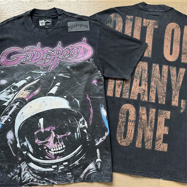 Godspeed neck T-shirt-M-0105