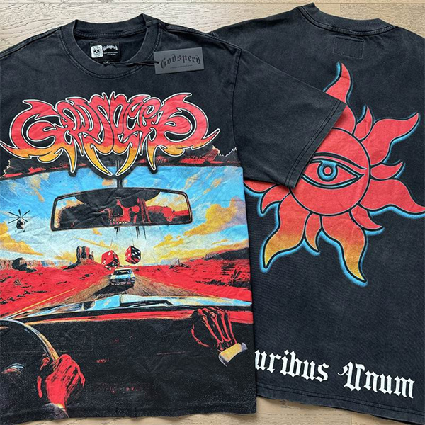 Godspeed neck T-shirt-M-0111