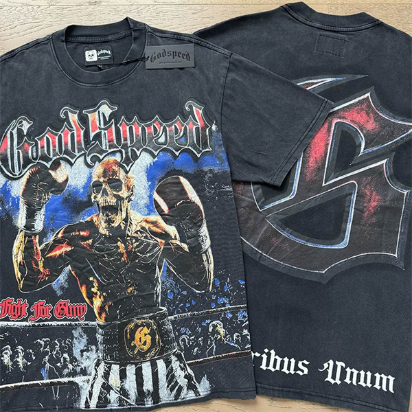 Godspeed neck T-shirt-M-0116