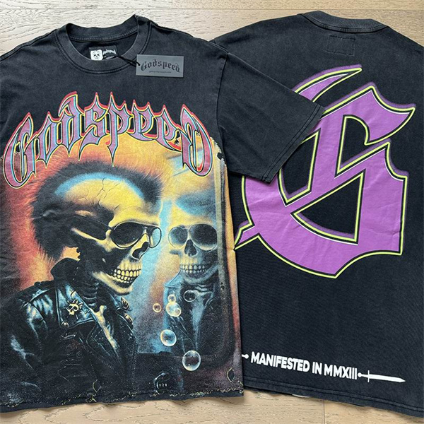 Godspeed neck T-shirt-M-0124