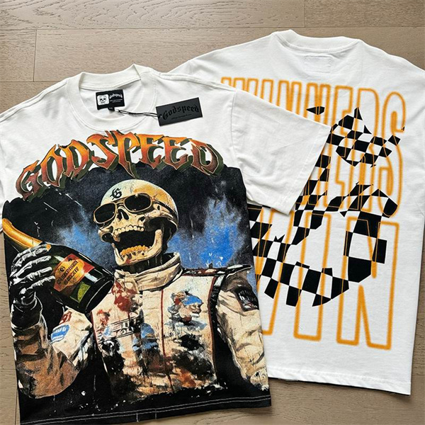 Godspeed neck T-shirt-M-0145