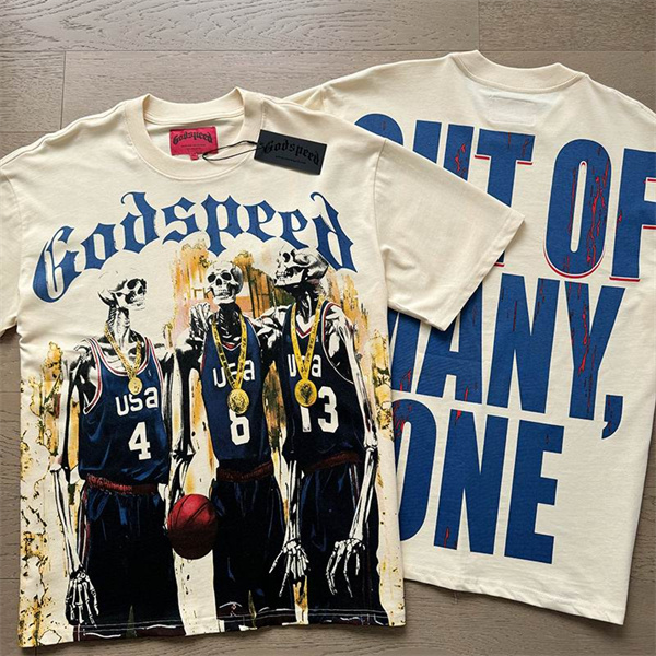 Godspeed neck T-shirt-M-0150