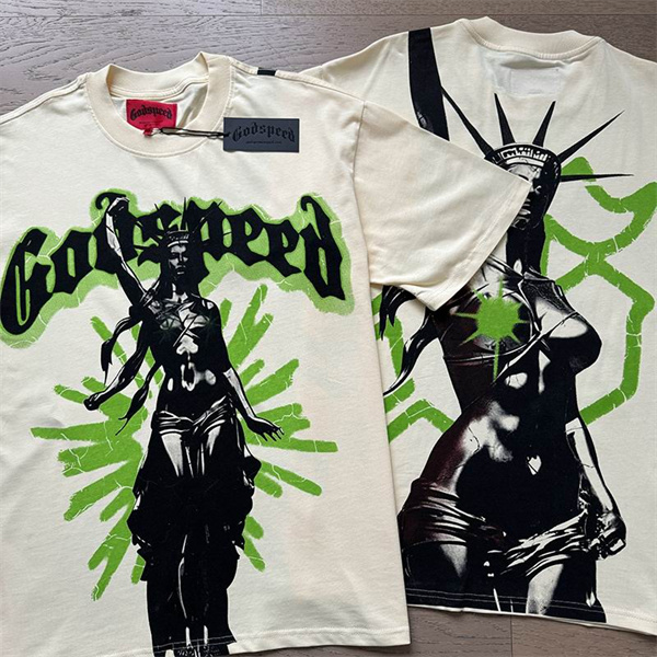 Godspeed neck T-shirt-M-0173