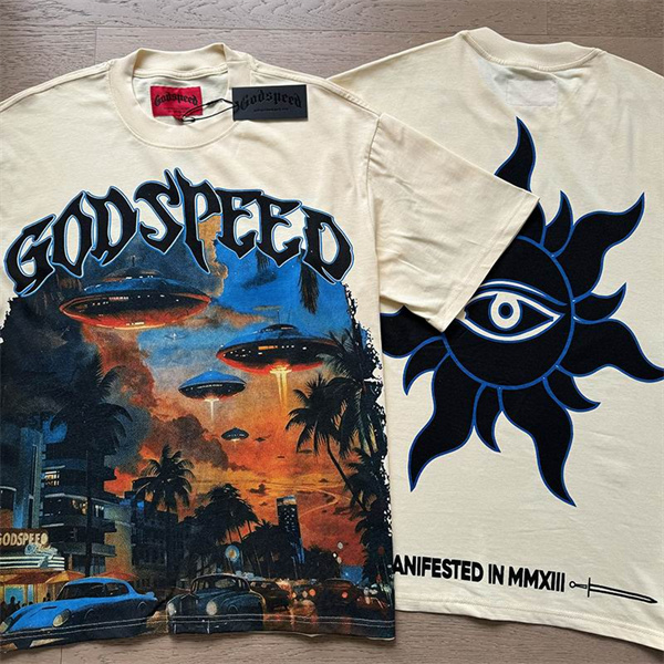 Godspeed neck T-shirt-M-0176