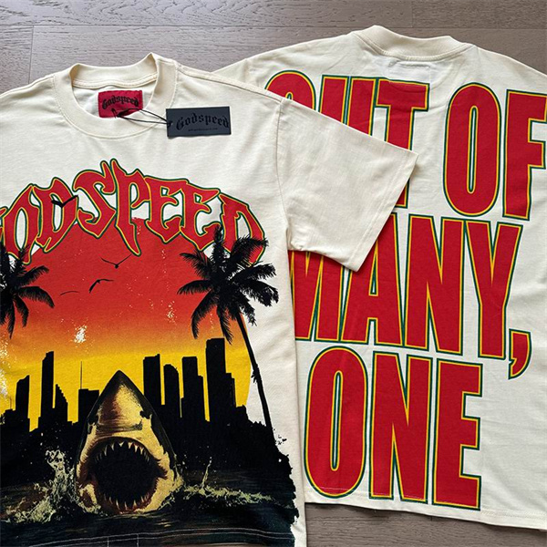 Godspeed neck T-shirt-M-0178