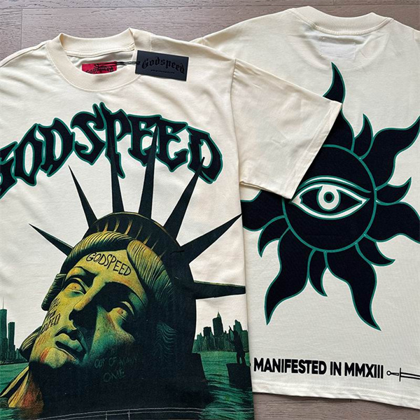 Godspeed neck T-shirt-M-0179