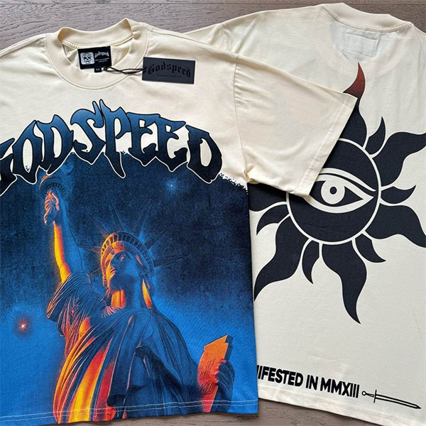 Godspeed neck T-shirt-M-0213