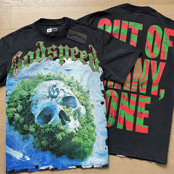 Godspeed neck T-shirt-M-0035