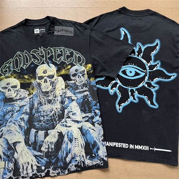 Godspeed neck T-shirt-M-0037