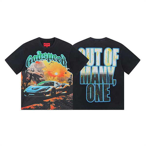 Godspeed neck T-shirt-M-0004