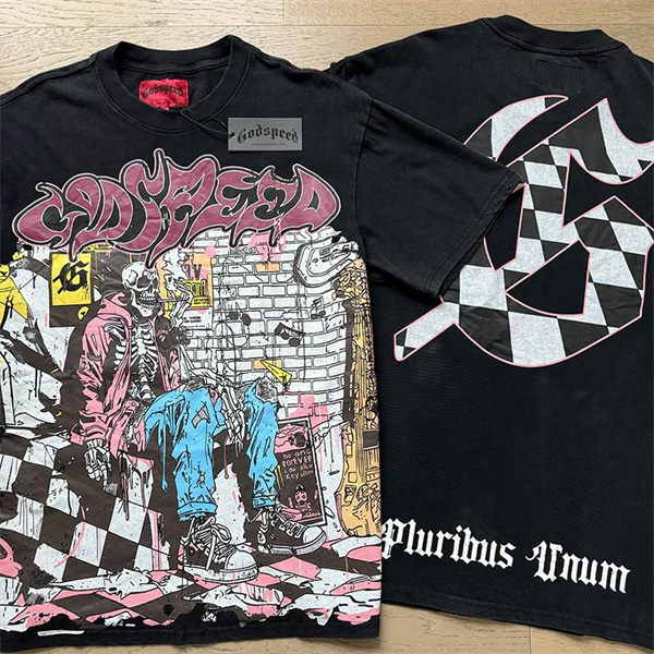 Godspeed neck T-shirt-M-0040