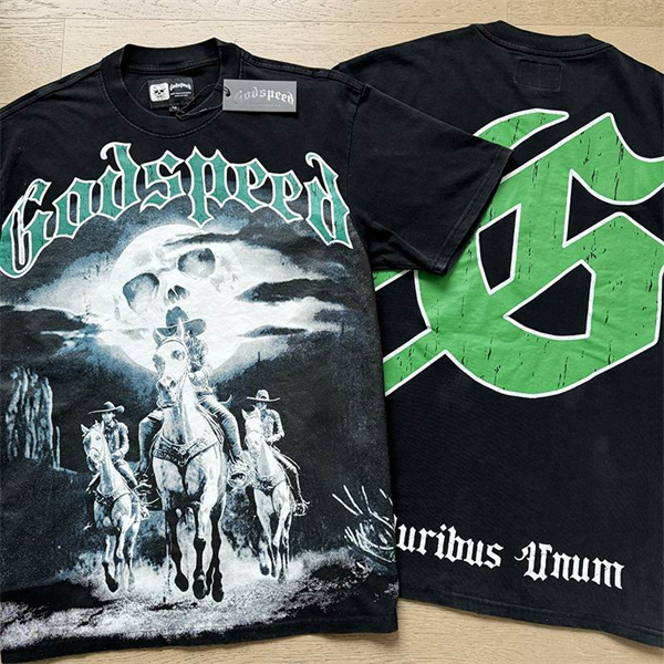 Godspeed neck T-shirt-M-0042