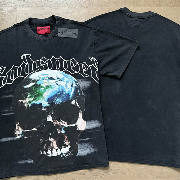 Godspeed neck T-shirt-M-0048