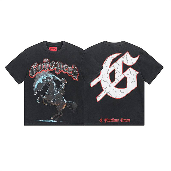 Godspeed neck T-shirt-M-0052