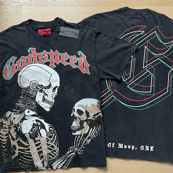 Godspeed neck T-shirt-M-0055