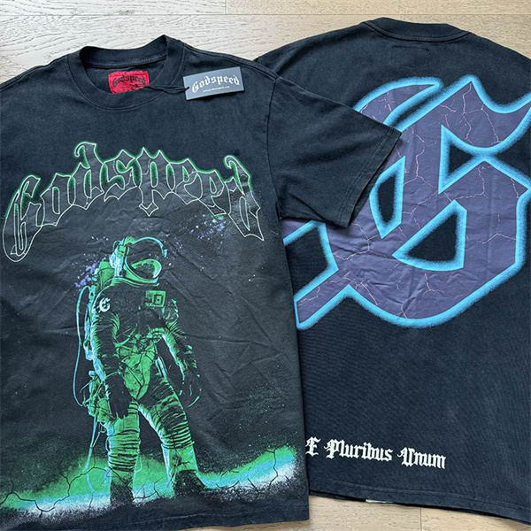 Godspeed neck T-shirt-M-0074