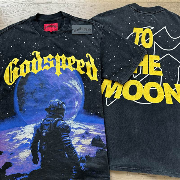 Godspeed neck T-shirt-M-0078