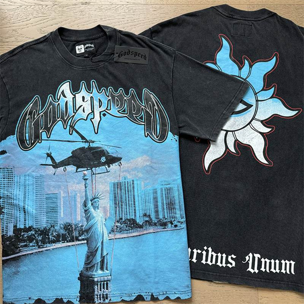 Godspeed neck T-shirt-M-0090