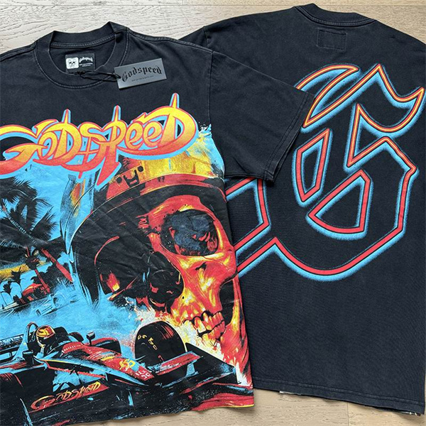 Godspeed neck T-shirt-M-0095