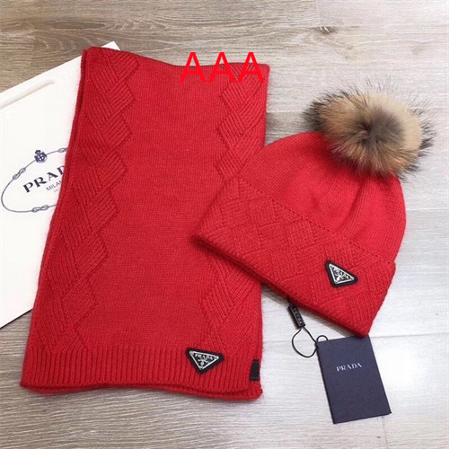 Prada Hat and scarvf(AAA)-026